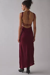 For Love & Lemons Carla Jacquard Open-Back Midi Dress
