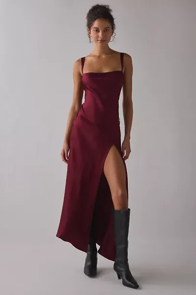 For Love & Lemons Carla Jacquard Open-Back Midi Dress