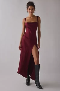 For Love & Lemons Carla Jacquard Open-Back Midi Dress