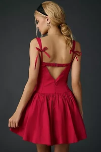 For Love & Lemons Helena Poplin Bustier Mini Dress