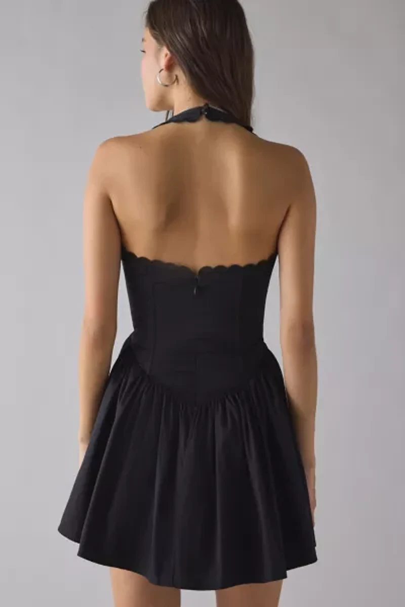 For Love & Lemons Tea Time Poplin Bustier Mini Dress