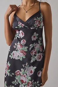 Kimchi Blue Slip It On Tie-Back Satin Midi Dress