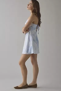 Kimchi Blue Slip It On Tie-Back Satin Mini Dress