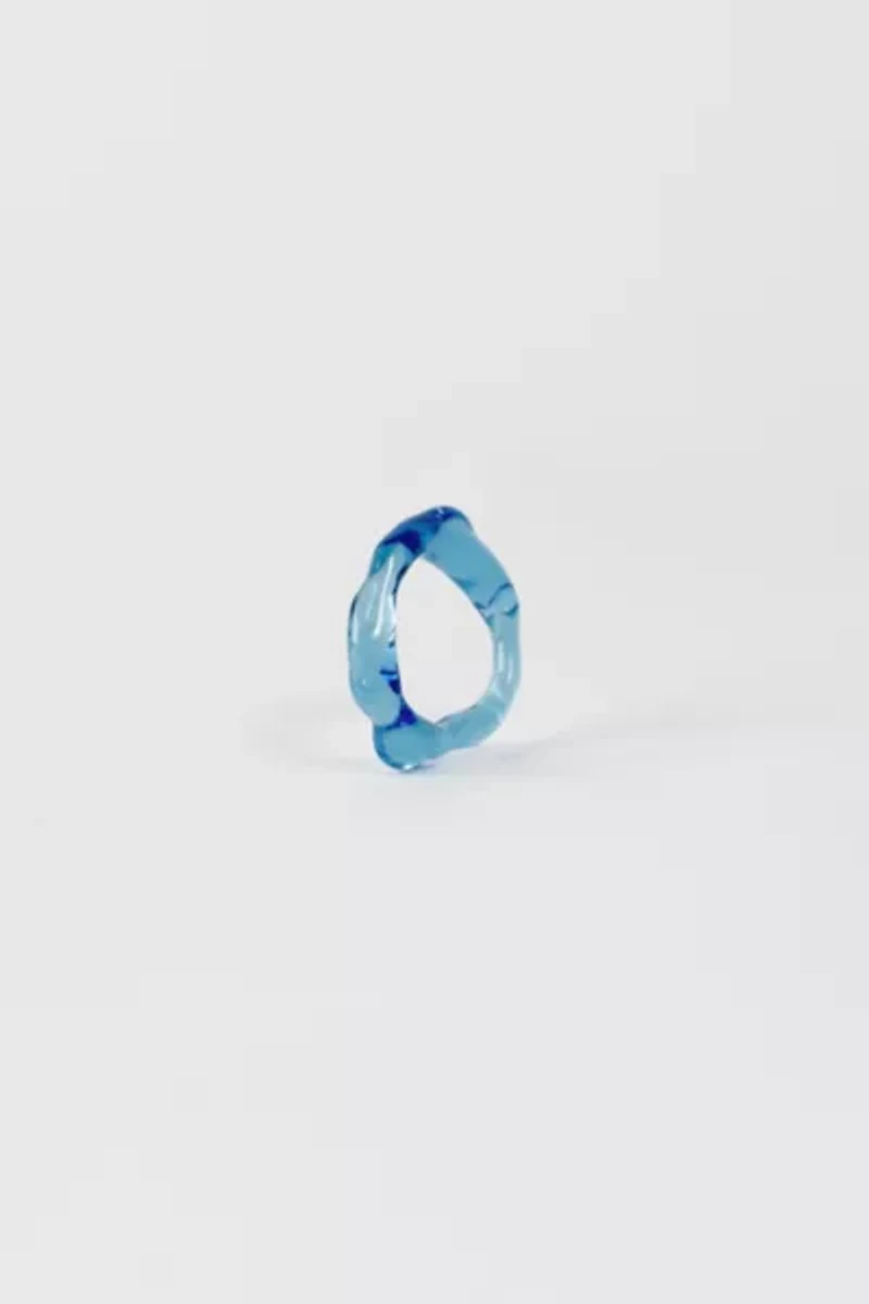 Rain and Rivers Handmade Simple Stackable Glass Ring Pair