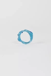 Rain and Rivers Handmade Simple Stackable Glass Ring Pair