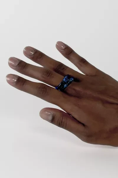 Rain and Rivers Handmade Simple Stackable Glass Ring Pair