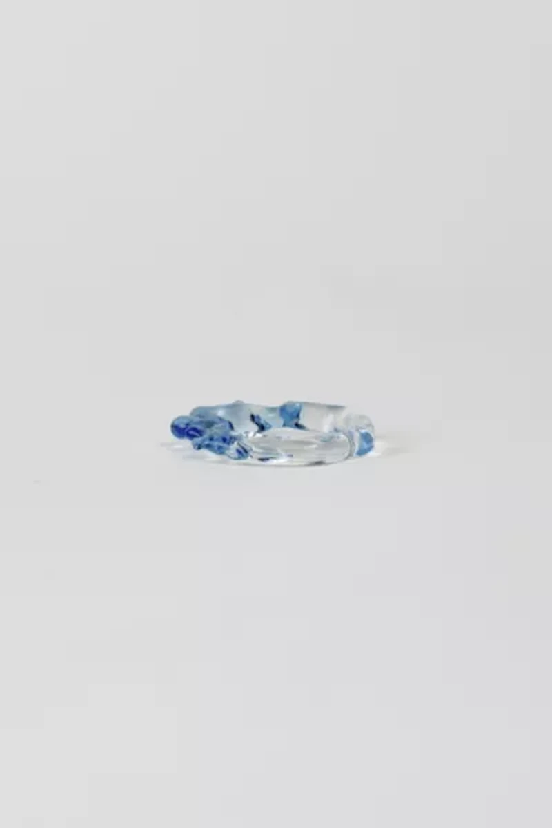 Rain and Rivers Handmade Two Tone Glass Ring