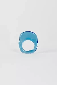 Rain and Rivers Handmade Flattened Glass Ring