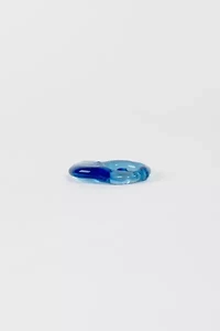 Rain and Rivers Handmade Flattened Glass Ring