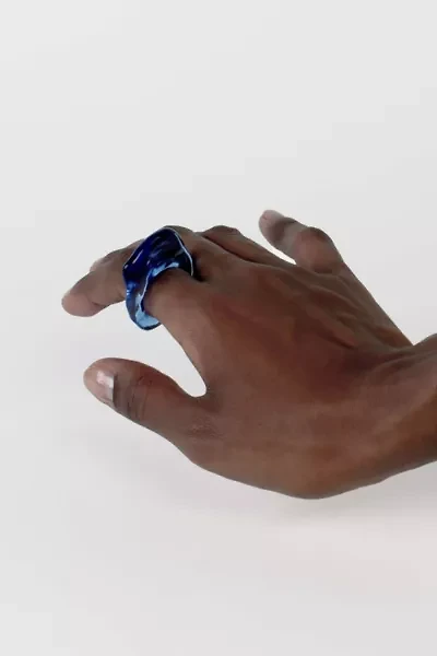 Rain and Rivers Handmade Flattened Glass Ring
