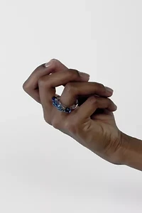 Rain and Rivers Handmade Bubble Glass Ring