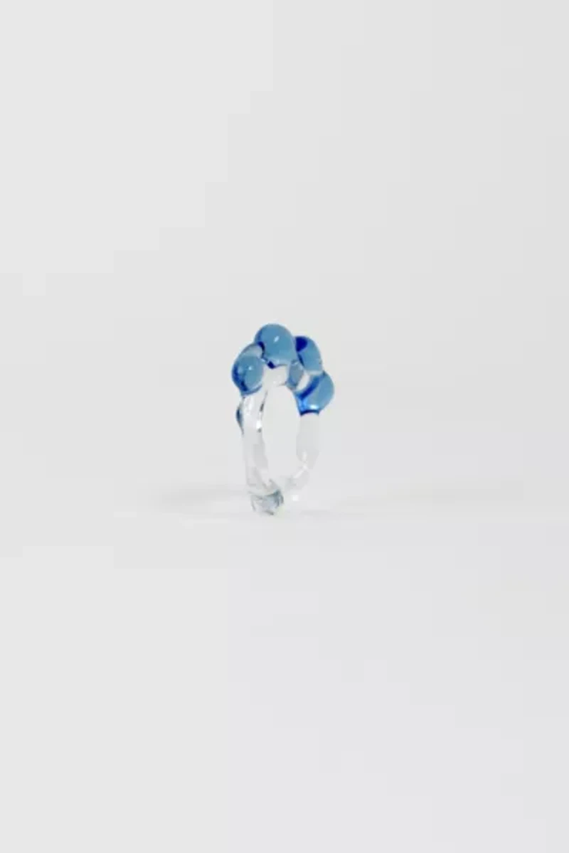 Rain and Rivers Handmade Bubble Glass Ring