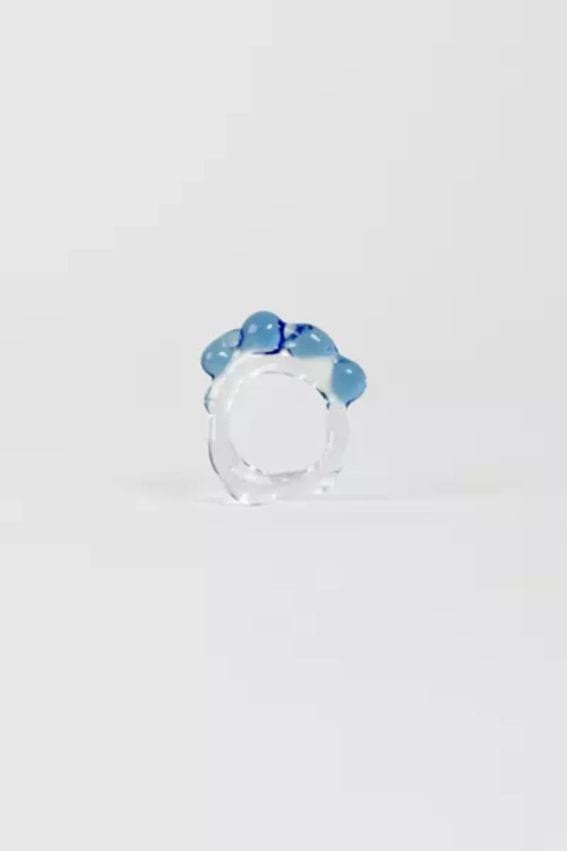 Rain and Rivers Handmade Bubble Glass Ring