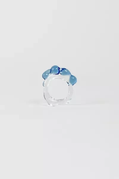 Rain and Rivers Handmade Bubble Glass Ring