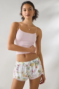 Out From Under Pillow Pretty Lace Trim Boxer Shortie