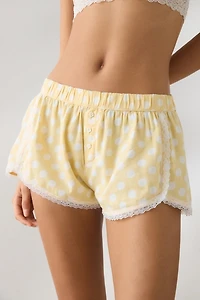 Out From Under Pillow Pretty Lace Trim Boxer Shorties