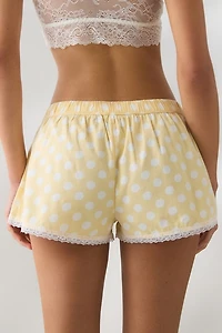Out From Under Pillow Pretty Lace Trim Boxer Shorties
