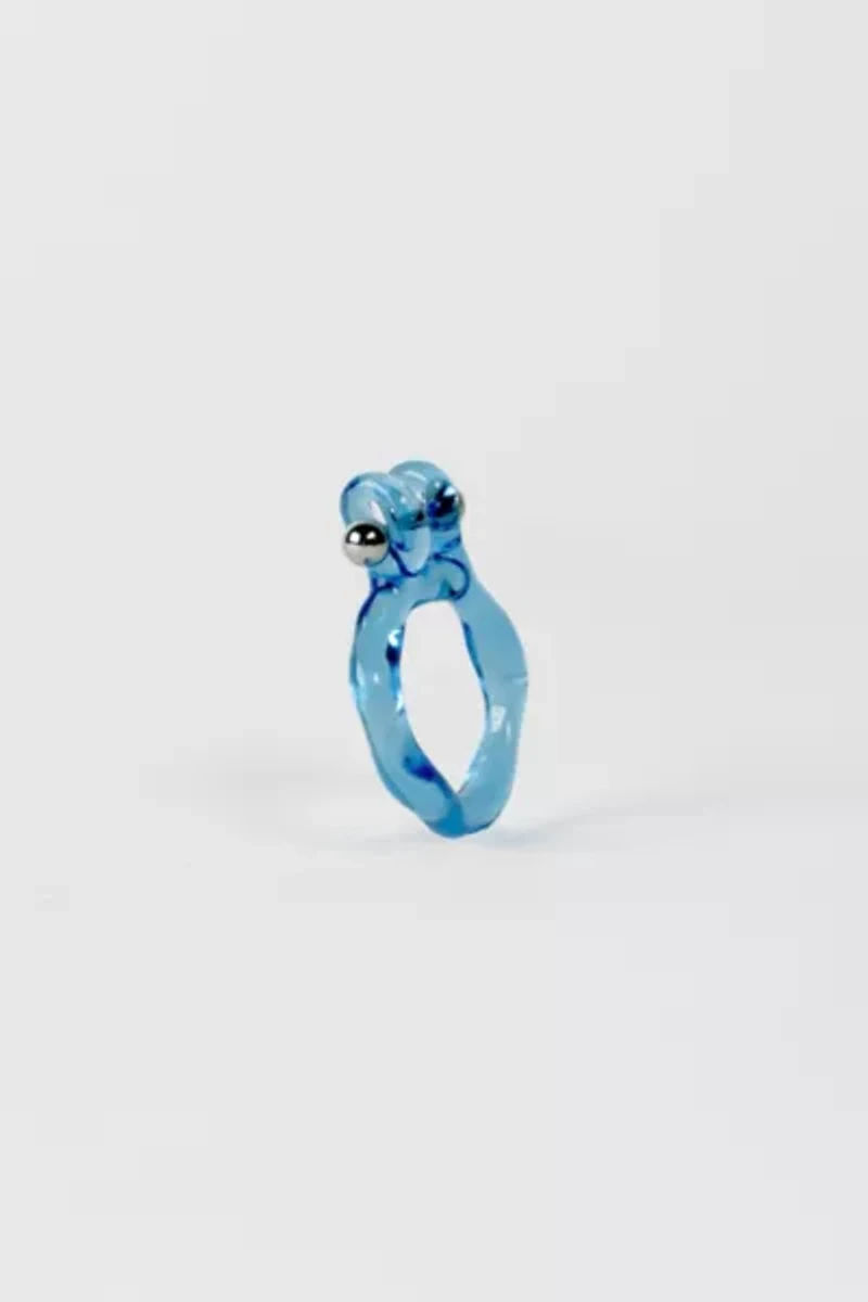 Rain and Rivers Handmade Pierced Barbell Glass Ring