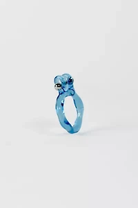 Rain and Rivers Handmade Pierced Barbell Glass Ring