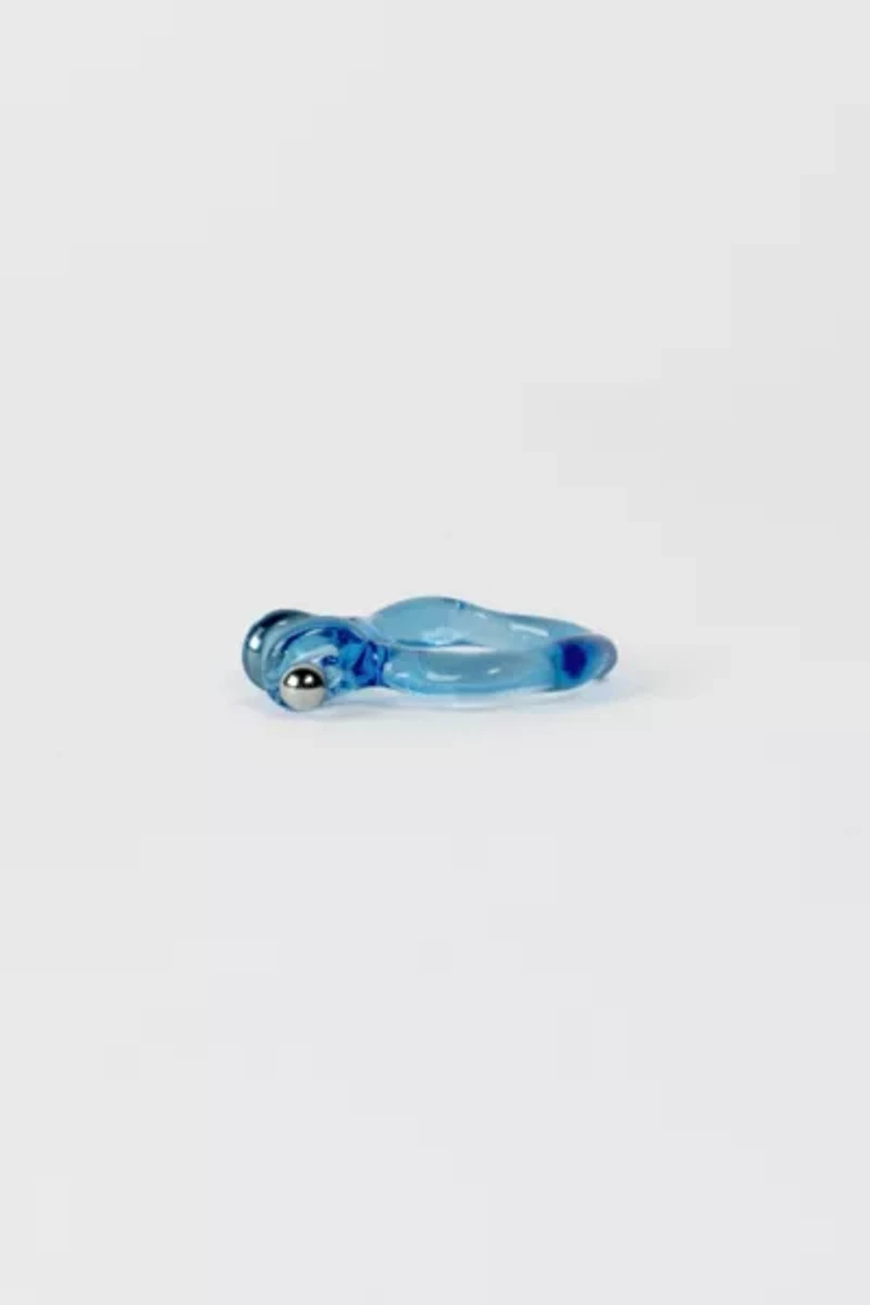Rain and Rivers Handmade Pierced Barbell Glass Ring