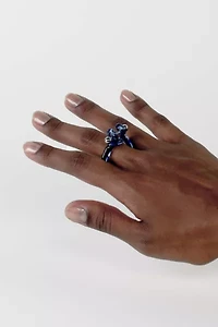 Rain and Rivers Handmade Pierced Barbell Glass Ring