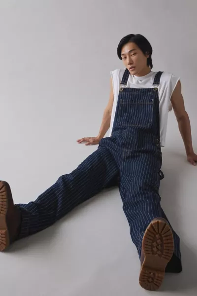 BDG Nitro Baggy Pinstripe Denim Utility Overall