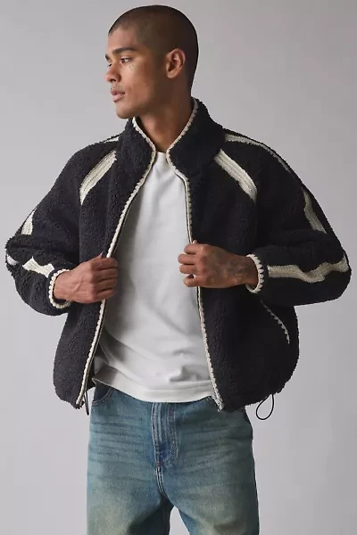 UGG Nika Crochet UGGfluff Zip-Up Jacket