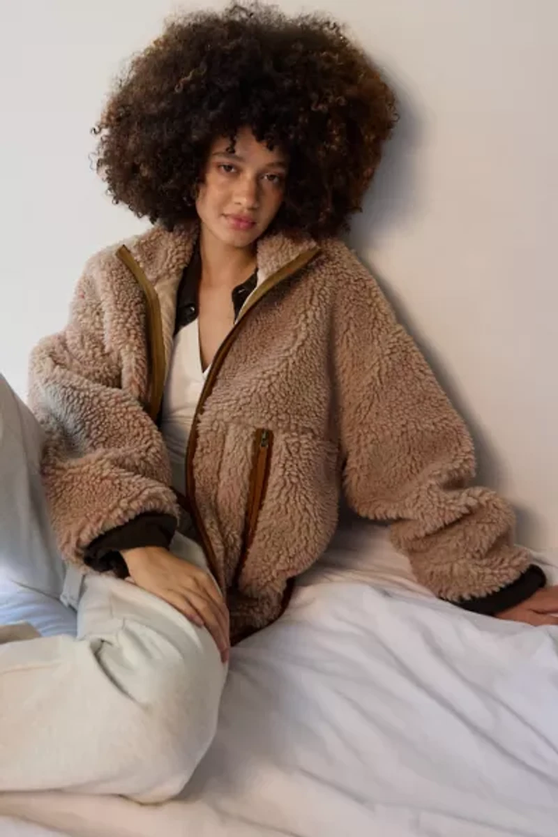 UGG Marlene Confetti Piled Fleece Zip-Up Jacket