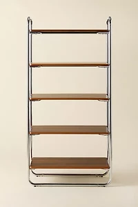 Boden Chrome 5-Tier Bookshelf