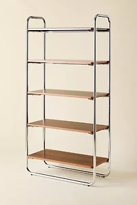 Boden Chrome 5-Tier Bookshelf