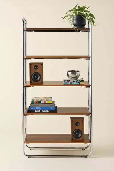 Boden Chrome 5-Tier Bookshelf