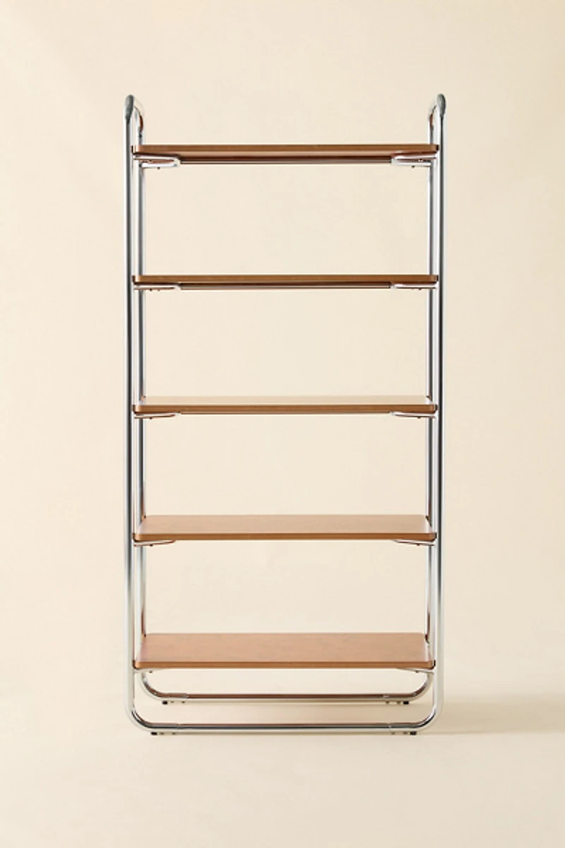 Boden Chrome 5-Tier Bookshelf