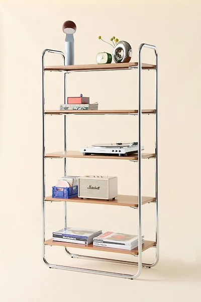 Boden Chrome 5-Tier Bookshelf