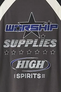 WORSHIP SUPPLIES Logo Raglan Tee