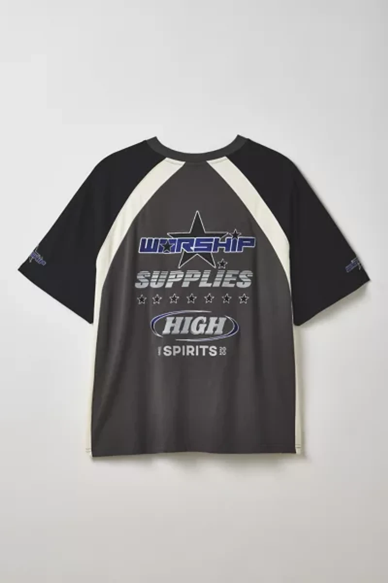 WORSHIP SUPPLIES Logo Raglan Tee