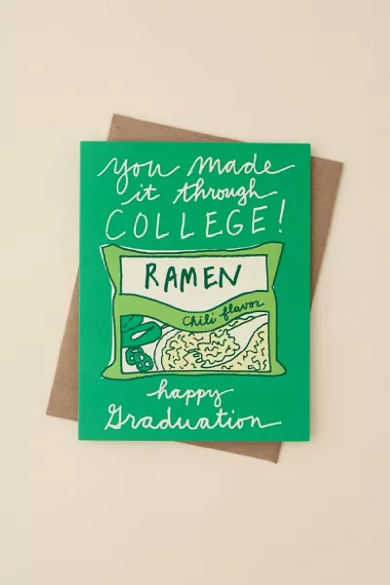 La Familia Green Ramen Graduation Greeting Card