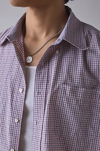 ReMADE By UO Check Pattern Cropped Short Sleeve Shirt