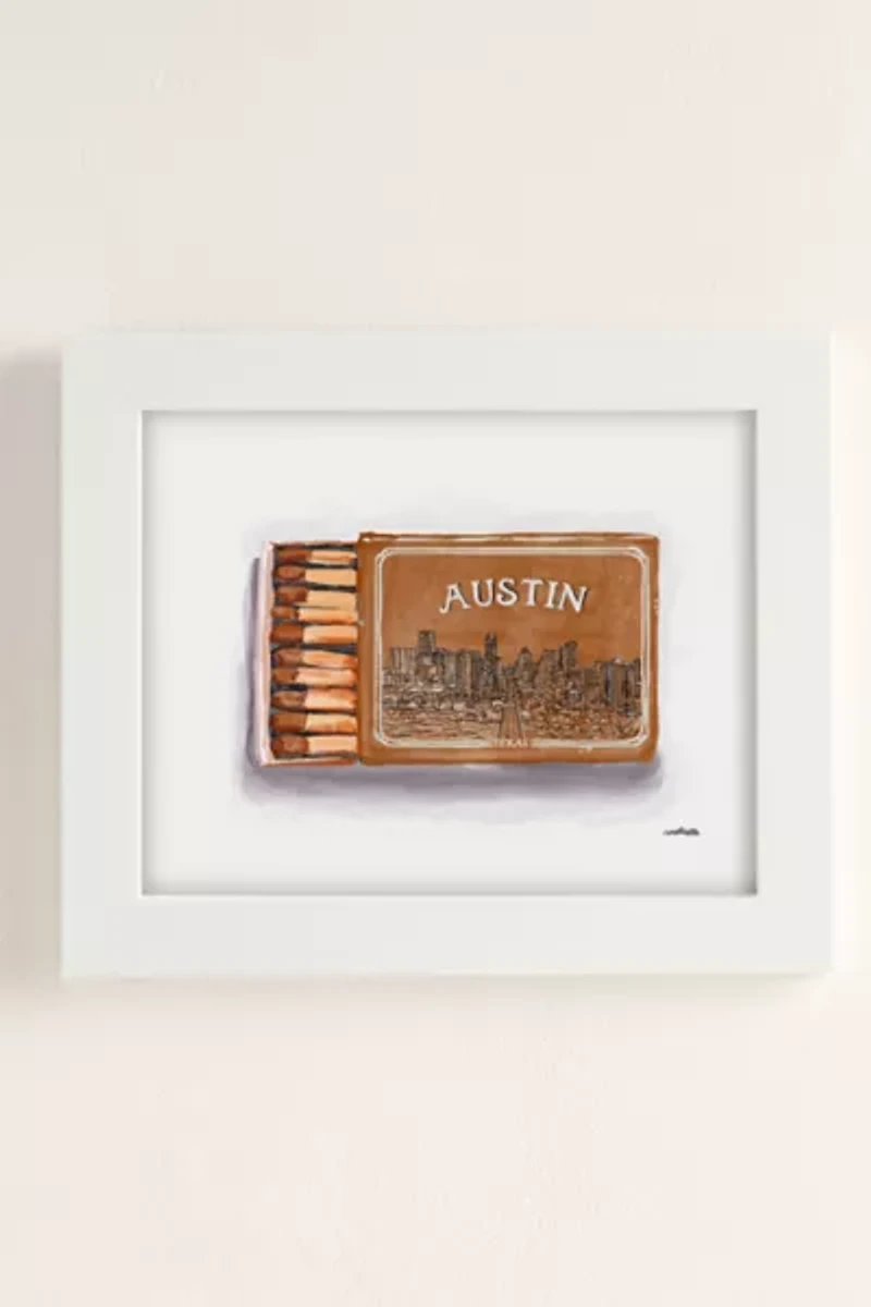 carolineellisart Austin Matchbox Art Print