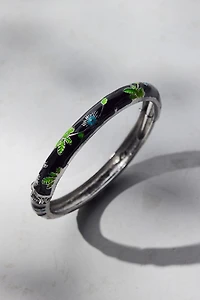 Jane Enameled Floral Bangle Bracelet