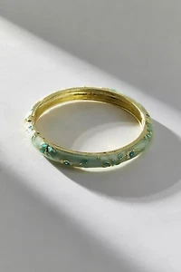 Jane Enameled Floral Bangle Bracelet