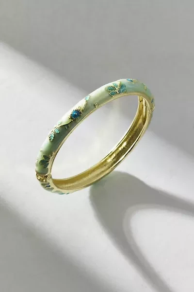 Jane Enameled Floral Bangle Bracelet