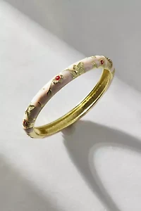 Jane Enameled Floral Bangle Bracelet