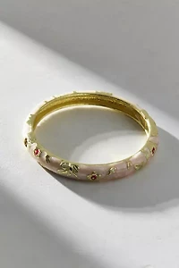 Jane Enameled Floral Bangle Bracelet
