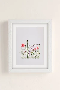 Ingrid Beddoes Photography Flowers Flat Lay Art Print
