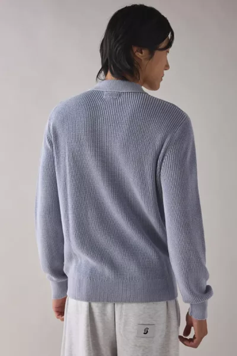 GUESS JEANS Half Zip Cotton Polo Sweater