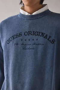 GUESS ORIGINALS Boxy Logo Crew Neck Sweater