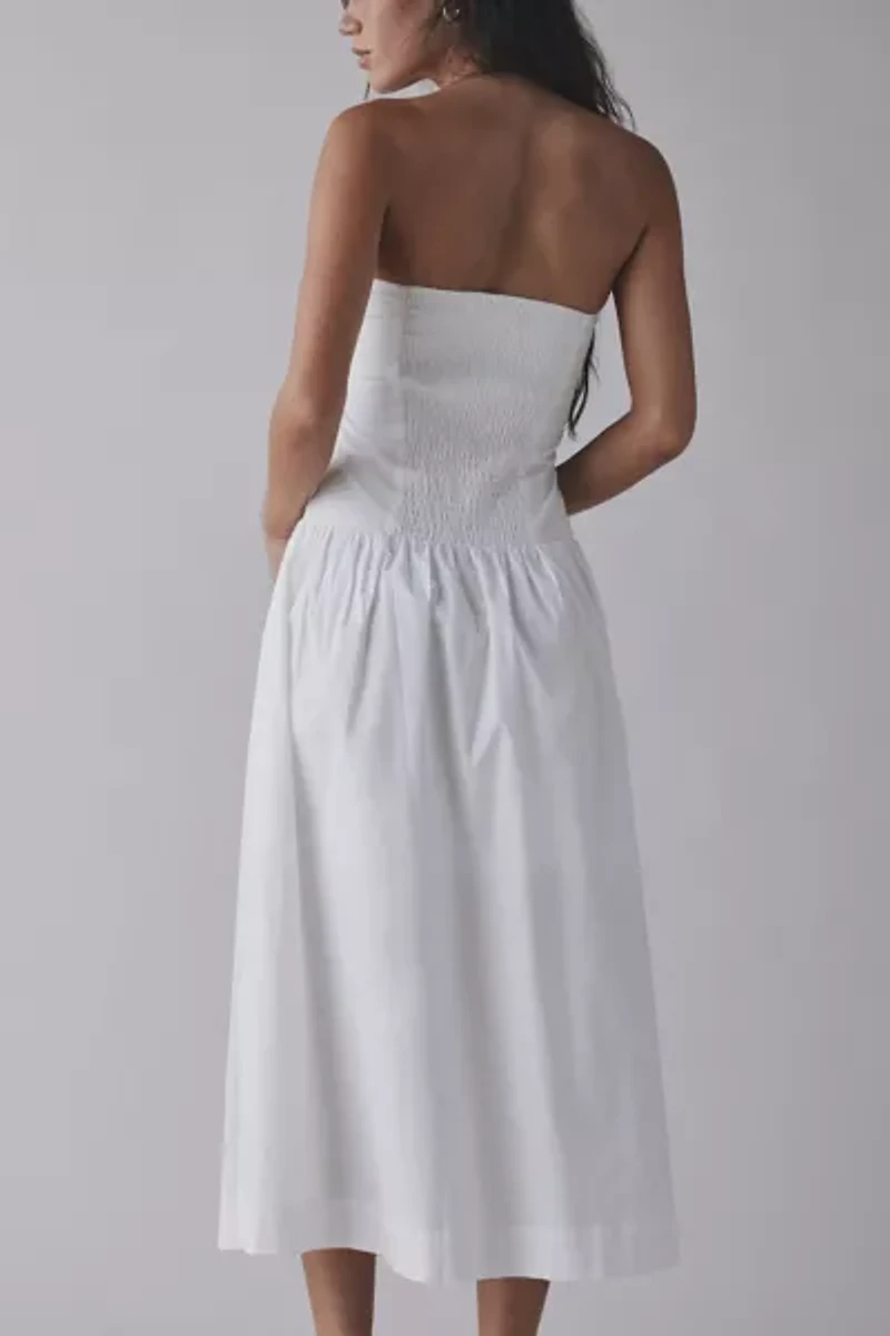 Frankies Bikinis Horizon Collared Strapless Midi Dress
