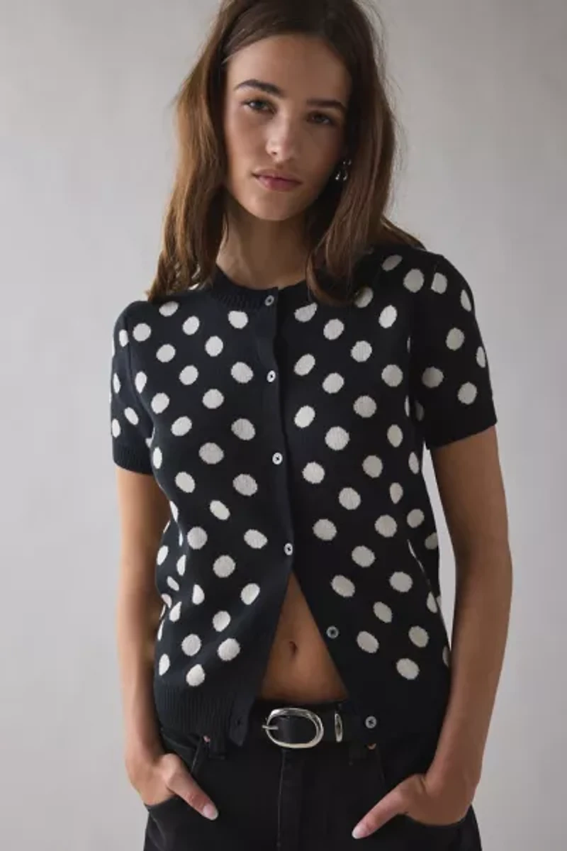 Kimchi Blue Rachel Printed Short Sleeve Cardigan