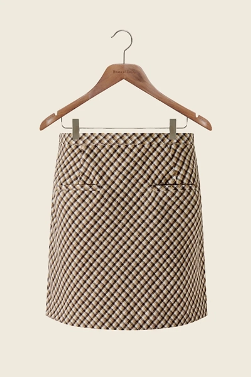 House Of Sunny Retro Blanket Mini Skirt