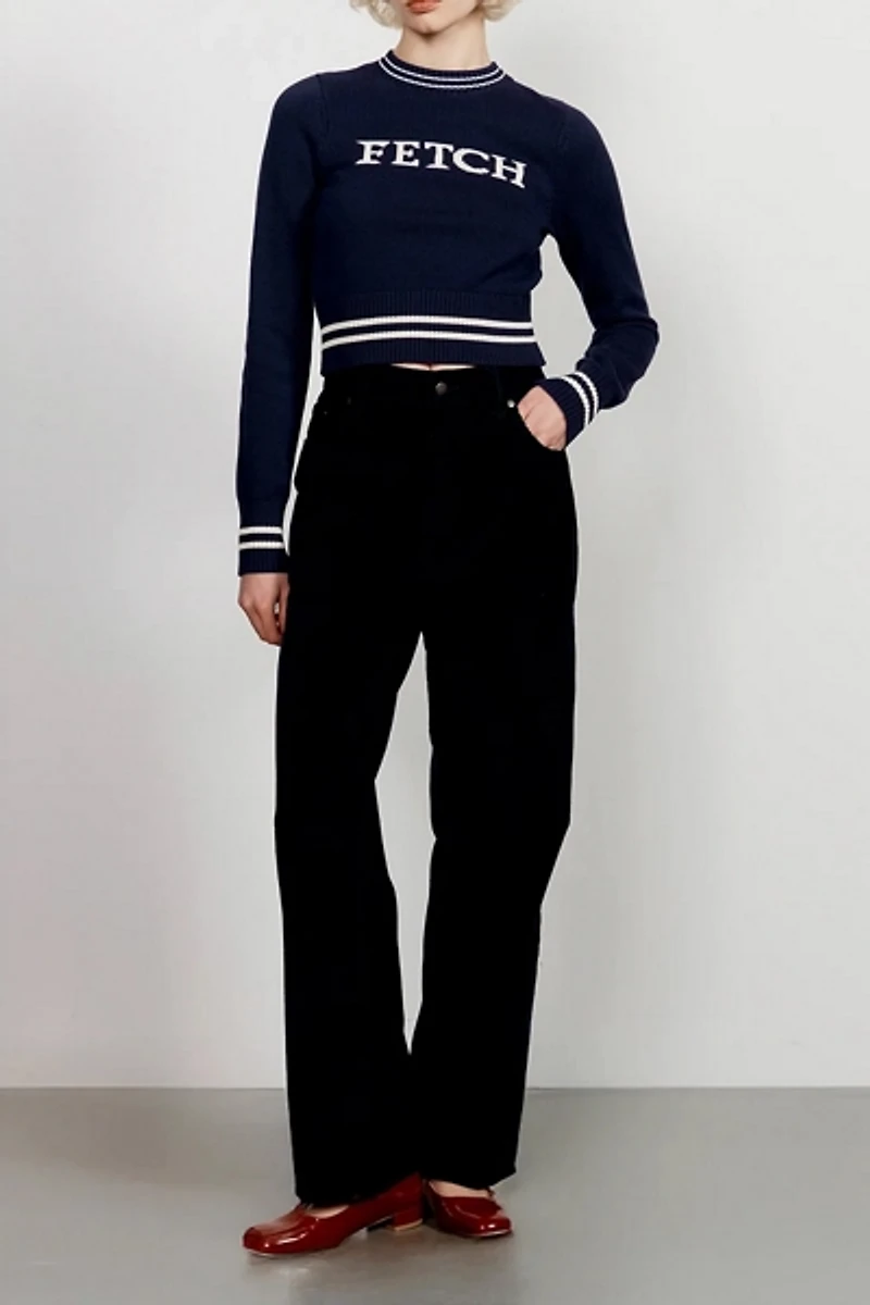 House Of Sunny Fetch Graphic Crew Neck Jumper